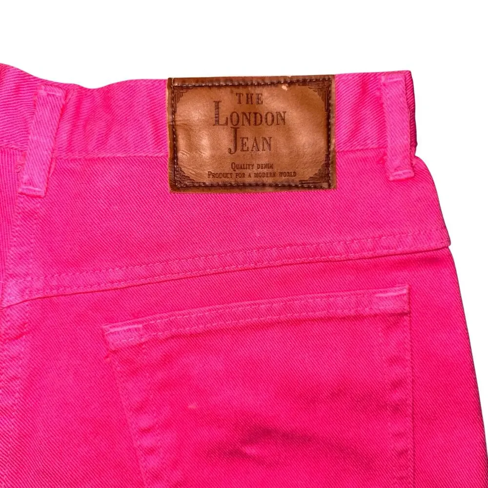 Moda Int'l The London Jean Hot Pink Straight Leg Denim Jeans Women's Size 10 NWT